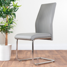 Furniturebox Elissa Fontana Marble Effect 2 Seater Round Dining Set White Grey and Chrome - Wilko - thumbnail 4