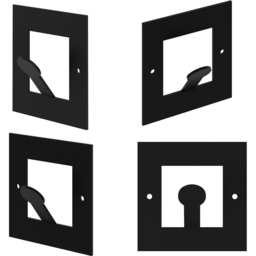 Decortie Kaly Black Metal Square Hook 3 Pack - Size: 8.2 x 8.2 x 3cm - Wilko - thumbnail 4