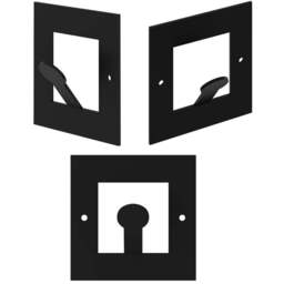 Decortie Kaly Black Metal Square Hook 3 Pack - Size: 8.2 x 8.2 x 3cm - Wilko