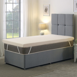 Starlight Beds Small Single Memory Foam Mattress Topper with Elastic Straps 3 inch - White - Wilko - thumbnail 3