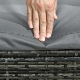 Outsunny Rattan Sun Lounger Adjustable - Size: 62 x 22 x 122cm - Grey - Wilko - thumbnail 5