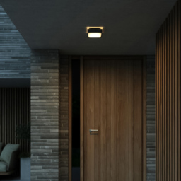 Nordlux Oliver Black Square Outdoor Wall Light with Replaceable Covers - Size: 17.5 x 17.5 x 5.8cm - Wilko - thumbnail 3