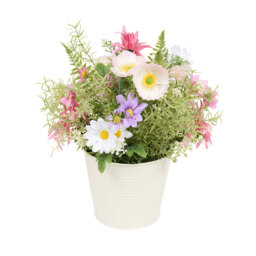 Wild Flower Arrangement in Metal Pot - Wilko - thumbnail 5