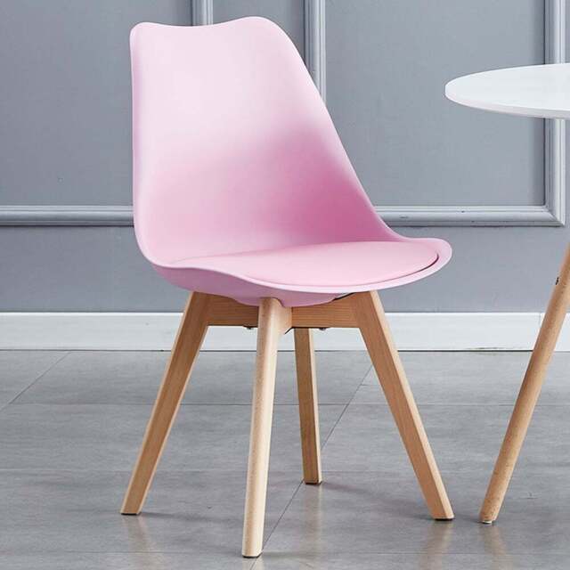 Eva Set of 6 Pink Padded Dining Chairs - MCC - Wilko - image 1