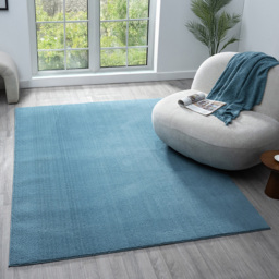 Desire Rugs Comfy Blue Anti Slip Felt Backing Rug 160 x 220cm - Wilko - thumbnail 3