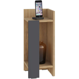 Decortie Elos Single Shelf Oak and Anthracite Grey Right Module Modern Bedside Table - Multi - Wilko - thumbnail 3
