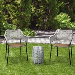 Teamson Home Decorative Silver Patio Side Table with Solar LED Light - Size: 45.7 x 31.1 x 31.1cm - White - Wilko - thumbnail 7