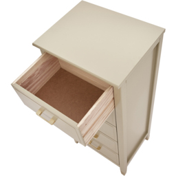 Palazzi 5 Drawer Clay Narrow Chest of Drawers - Cream - Wilko - thumbnail 7