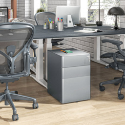 Portland 3 Drawer Steel Filing Cabinet - Size: 3 Drawers - Grey - Wilko - thumbnail 5