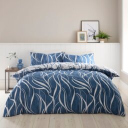 Mira Abstract Duvet Set - Navy/Superking - Size: Super King - Wilko - thumbnail 1