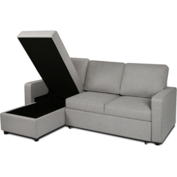 Selene 3 Seater Light Grey Linen Corner Sofa Bed - Home Garden Direct - Wilko - thumbnail 7