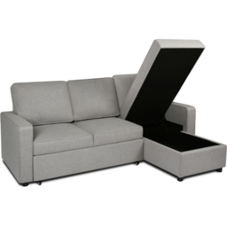 Selene 3 Seater Light Grey Linen Corner Sofa Bed - Home Garden Direct - Wilko - thumbnail 4