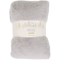 Soft Teddy Fleece Fitted SheetSilver - Winter Collection - Wilko - thumbnail 1