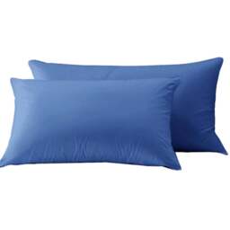 Velosso Microfibre French Blue Pillowcase 2 Pack - Size: 50 x 75 x 1cm - Wilko