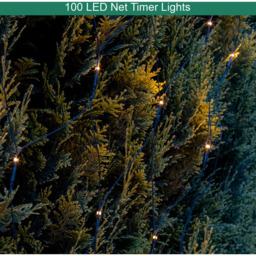 GardenKraft Warm White 100 LED Timer Net Light - Size: 20.5 x 10 x 8cm - Multi - Wilko - thumbnail 5