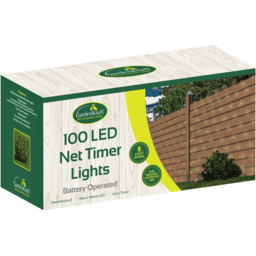 GardenKraft Warm White 100 LED Timer Net Light - Size: 20.5 x 10 x 8cm - Multi - Wilko - thumbnail 3