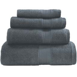 Divante Soft Cotton Grey Bath Towel - Wilko