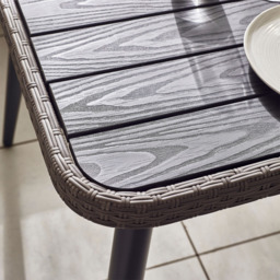 Furniturebox Capri Rattan 9 Seater Corner Dining Sofa Set Grey - Wilko - thumbnail 4