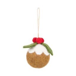Christmas Pudding Hanging Decoration Brown - Sleigh Bells Ring - Wilko - thumbnail 3