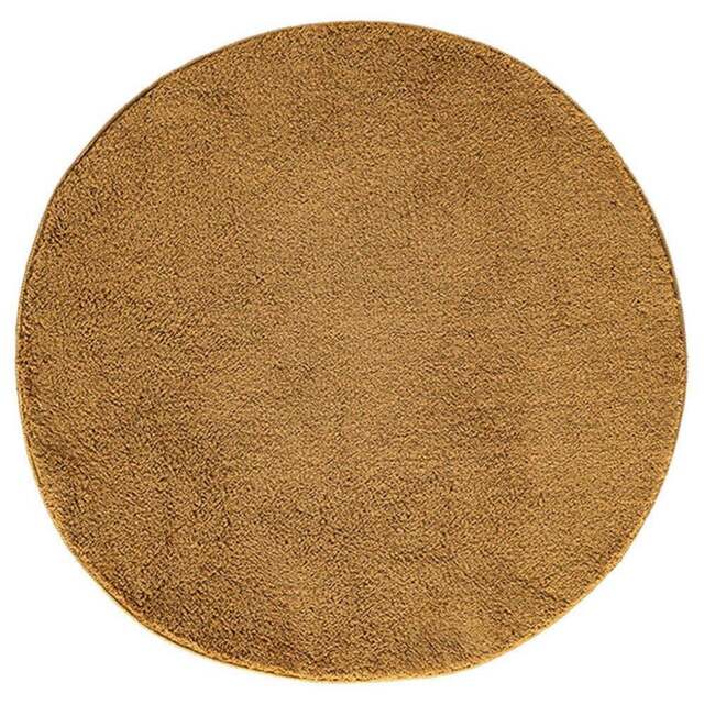 Desire Rugs Comfy Gold Anti Slip Felt Backing Round Rug 100cm - Size: 100 x 100cm - Wilko - image 1