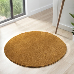 Desire Rugs Comfy Gold Anti Slip Felt Backing Round Rug 100cm - Size: 100 x 100cm - Wilko - thumbnail 3