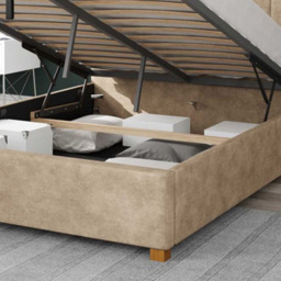 Aspire Hepburn Super King Beige Kimiyo Linen Ottoman Bed - Cream - Aspire Beds - Wilko - thumbnail 4