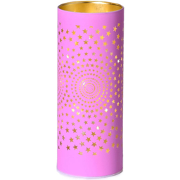 The Christmas Gift Co Pink Large Starburst LED Light Tube - Size: 8 x 8 x 20cm - The Christmas Gift Co. - Wilko