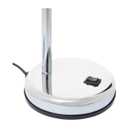 Premier Housewares Flexi Chrome Desk Lamp - Size: 13 x 13 x 37cm - Silver - Wilko - thumbnail 6