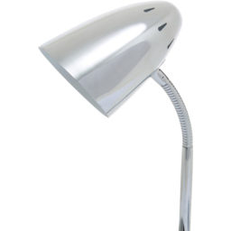 Premier Housewares Flexi Chrome Desk Lamp - Size: 13 x 13 x 37cm - Silver - Wilko - thumbnail 4
