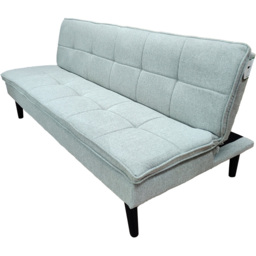 DS Living The Fermo 2 Seater Silver Fabric Sofa Bed - Wilko - thumbnail 4