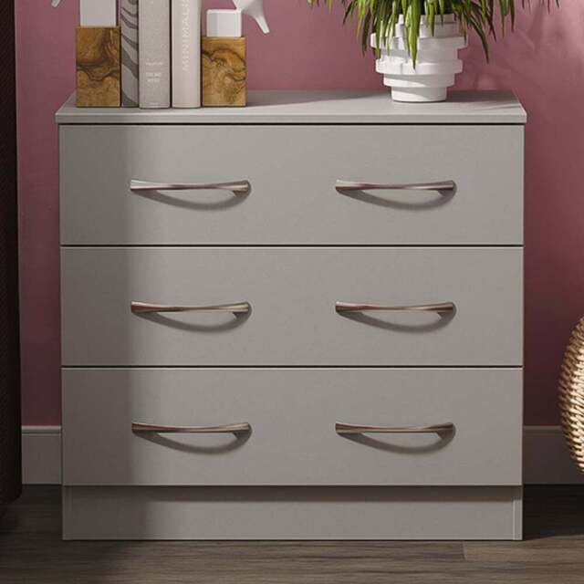 Crowndale Avon 3 Drawer Dusk Grey Chest of Drawers - Wilko - image 1