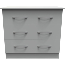 Crowndale Avon 3 Drawer Dusk Grey Chest of Drawers - Wilko - thumbnail 4