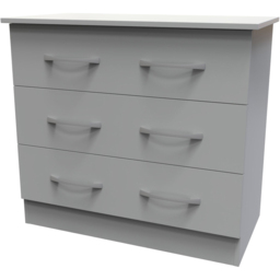 Crowndale Avon 3 Drawer Dusk Grey Chest of Drawers - Wilko - thumbnail 3