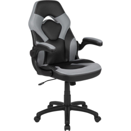 FWStyle X10 Black and Grey Faux Leather Racer Style Gaming Chair - Size: 117 x 67 x 63cm - Wilko - thumbnail 3