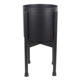 Leaf Black Metal Planter 20 x 18cm - Size: 18 x 20 x 20cm - Wilko - thumbnail 3