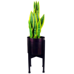 Leaf Black Metal Planter 20 x 18cm - Size: 18 x 20 x 20cm - Wilko - thumbnail 5