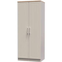 Crowndale Kent Ready Assembled 2 Door Kashmir Ash and Modern Oak Wardrobe - White - Wilko - thumbnail 5