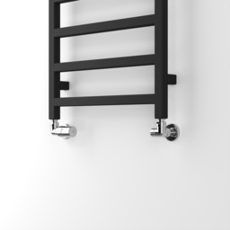 Terma Simple Heban Black Heated Towel Rail 1350 BTU 1080 x 500mm - Size: 108 x 50 x 7.2cm - Wilko - thumbnail 6
