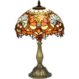 Portland Sunflower Antique Table Lamp - Size: 48 x 25 x 31cm - Blue - Wilko