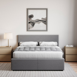 Vida Designs Veronica King Size Dark Grey Linen Ottoman Bed with Gel Memory Foam Mattress - Wilko - thumbnail 5