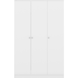 Seconique Denver 3 Door White Gloss Wardrobe - Size: 175 x 112 x 48cm - Wilko - thumbnail 4