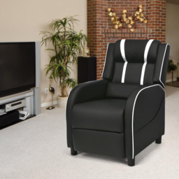 Costway White Adjustable Gaming Chair with Headrest - Size: 76 x 66 x 58cm - Wilko - thumbnail 5