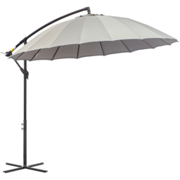 Outsunny Grey Crank Handle Cantilever Banana Parasol 3m - Wilko