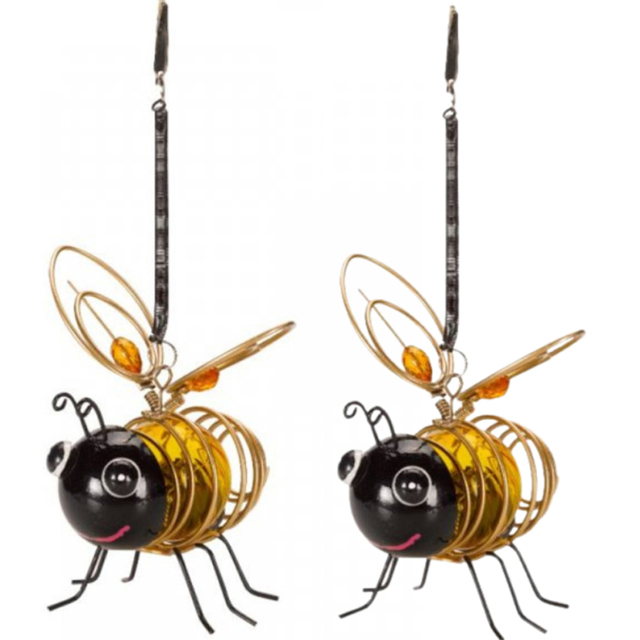 Garden Mile Hanging Bug Solar LED Light 2 Pack - Size: 14 x 10 x 10cm - Yellow - Wilko - image 1