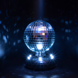 Cheetah LED Mirror Ball 6 inch - Size: 15.2 x 24 x 24cm - Silver - Wilko - thumbnail 3