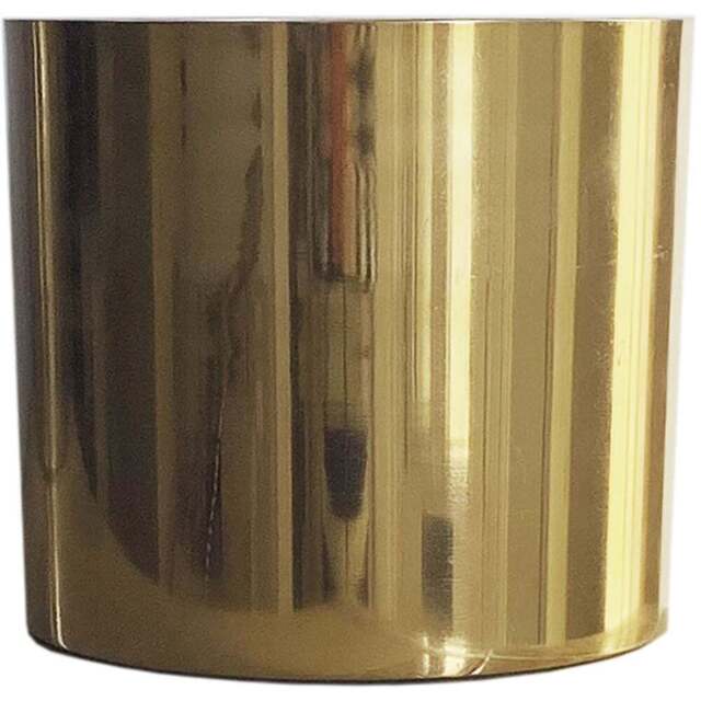 Botanik Polished Gold Finish Metal Planter 20 x 18cm - Size: 18 x 20 x 20cm - Wilko - image 1