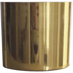 Botanik Polished Gold Finish Metal Planter 20 x 18cm - Size: 18 x 20 x 20cm - Wilko