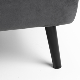 Julian Bowen Miro 3 Seater Grey Velvet Sofa Bed - Wilko - thumbnail 7