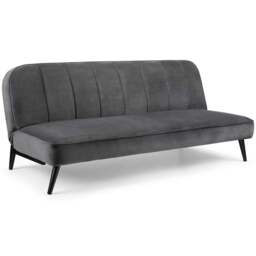 Julian Bowen Miro 3 Seater Grey Velvet Sofa Bed - Wilko - thumbnail 3