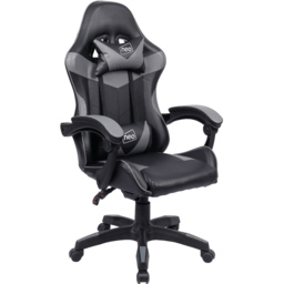 Neo Black and Grey PU Leather Swivel Office Chair - Size: 66 x 55 x 125cm - Wilko - thumbnail 3